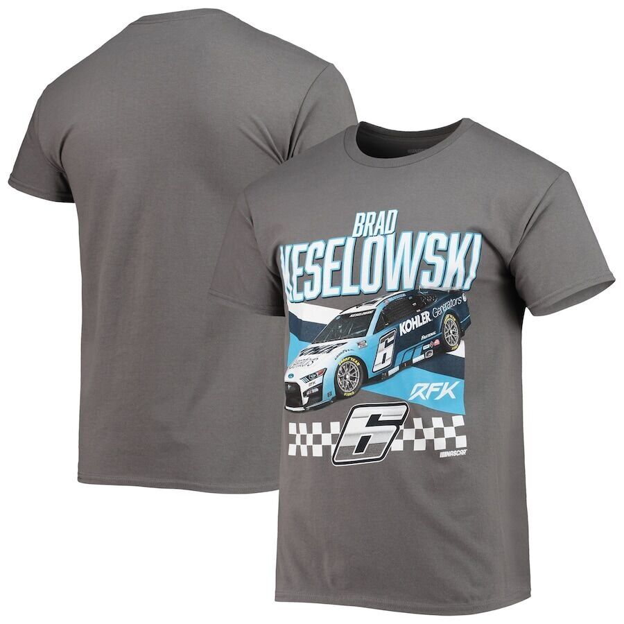 Brad Keselowski Checkered Flag Front Runner T-Shirt .jpeg
